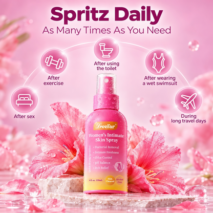 LeeFar Women’s pH Balance Intimate Spray – Feminine Mist for Odor Control & Itch Relief, Daily Hygiene Care, Gentle & Refreshing, Rinse-Free