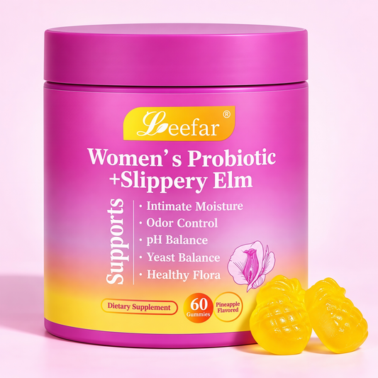 Women’s Probiotic + Slippery Elm Gummies, Tropical Pineapple Flavor | Supports ph Balance for Women, Digestive & Immune Health | 60 Gummies (1 Pack)